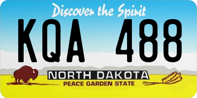 ND license plate KQA488