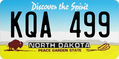 ND license plate KQA499