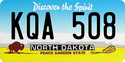 ND license plate KQA508