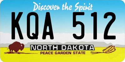 ND license plate KQA512