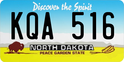 ND license plate KQA516