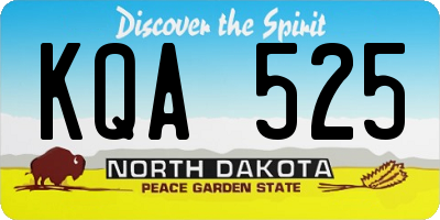 ND license plate KQA525