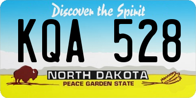 ND license plate KQA528