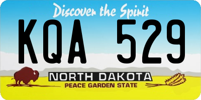 ND license plate KQA529