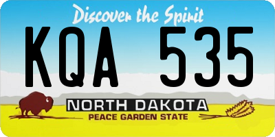 ND license plate KQA535