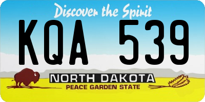 ND license plate KQA539
