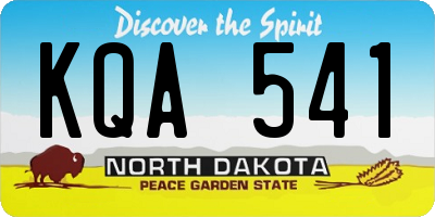 ND license plate KQA541