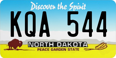 ND license plate KQA544