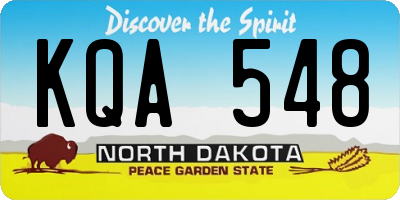 ND license plate KQA548