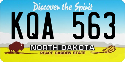 ND license plate KQA563