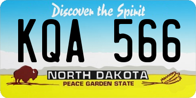 ND license plate KQA566