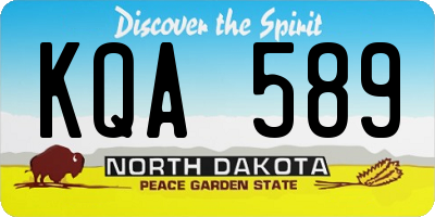 ND license plate KQA589
