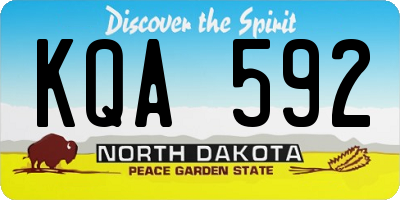 ND license plate KQA592