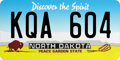 ND license plate KQA604
