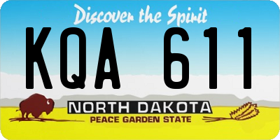 ND license plate KQA611