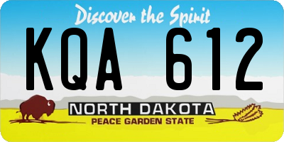 ND license plate KQA612