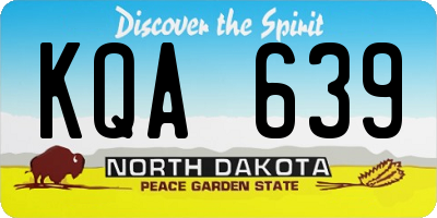 ND license plate KQA639