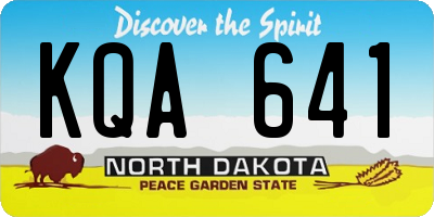 ND license plate KQA641