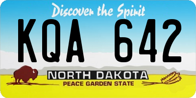ND license plate KQA642
