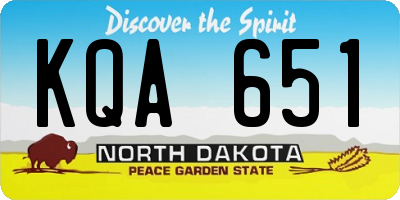 ND license plate KQA651