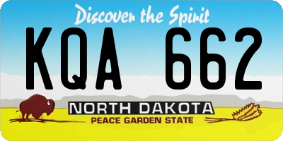 ND license plate KQA662