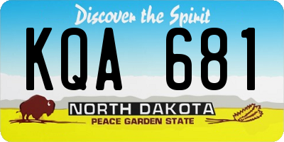 ND license plate KQA681