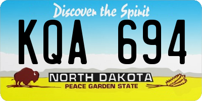 ND license plate KQA694