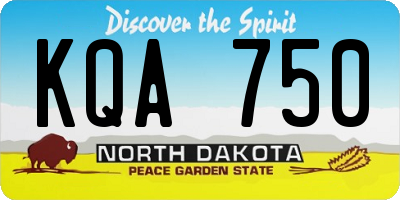 ND license plate KQA750
