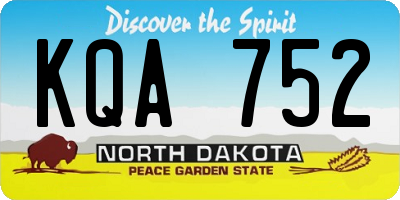 ND license plate KQA752