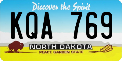 ND license plate KQA769