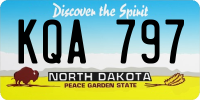 ND license plate KQA797