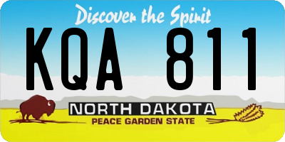 ND license plate KQA811