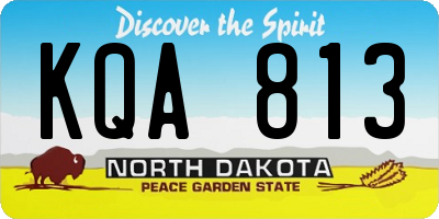 ND license plate KQA813