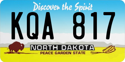 ND license plate KQA817