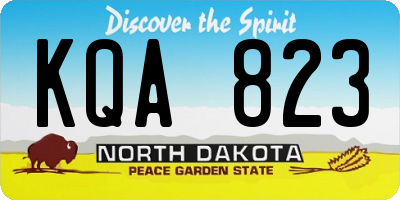 ND license plate KQA823