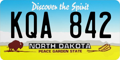 ND license plate KQA842
