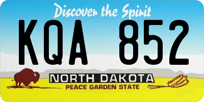 ND license plate KQA852