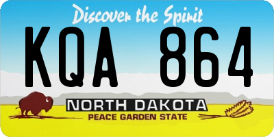 ND license plate KQA864