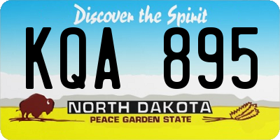 ND license plate KQA895