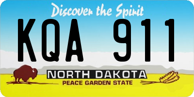 ND license plate KQA911