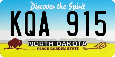 ND license plate KQA915