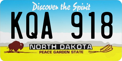 ND license plate KQA918
