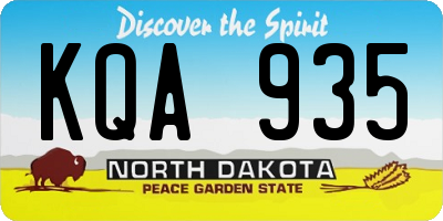 ND license plate KQA935