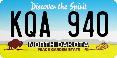 ND license plate KQA940