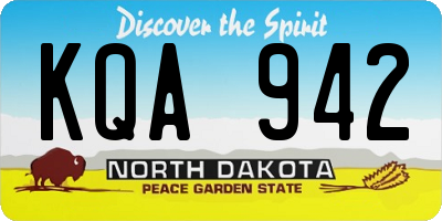 ND license plate KQA942