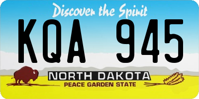 ND license plate KQA945