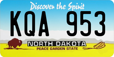 ND license plate KQA953