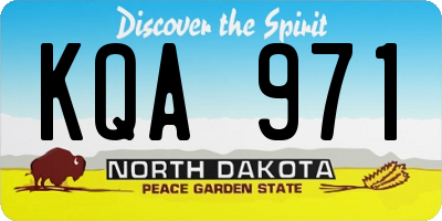 ND license plate KQA971