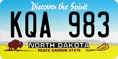 ND license plate KQA983