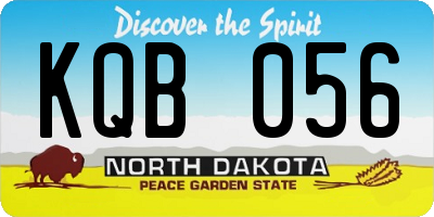 ND license plate KQB056